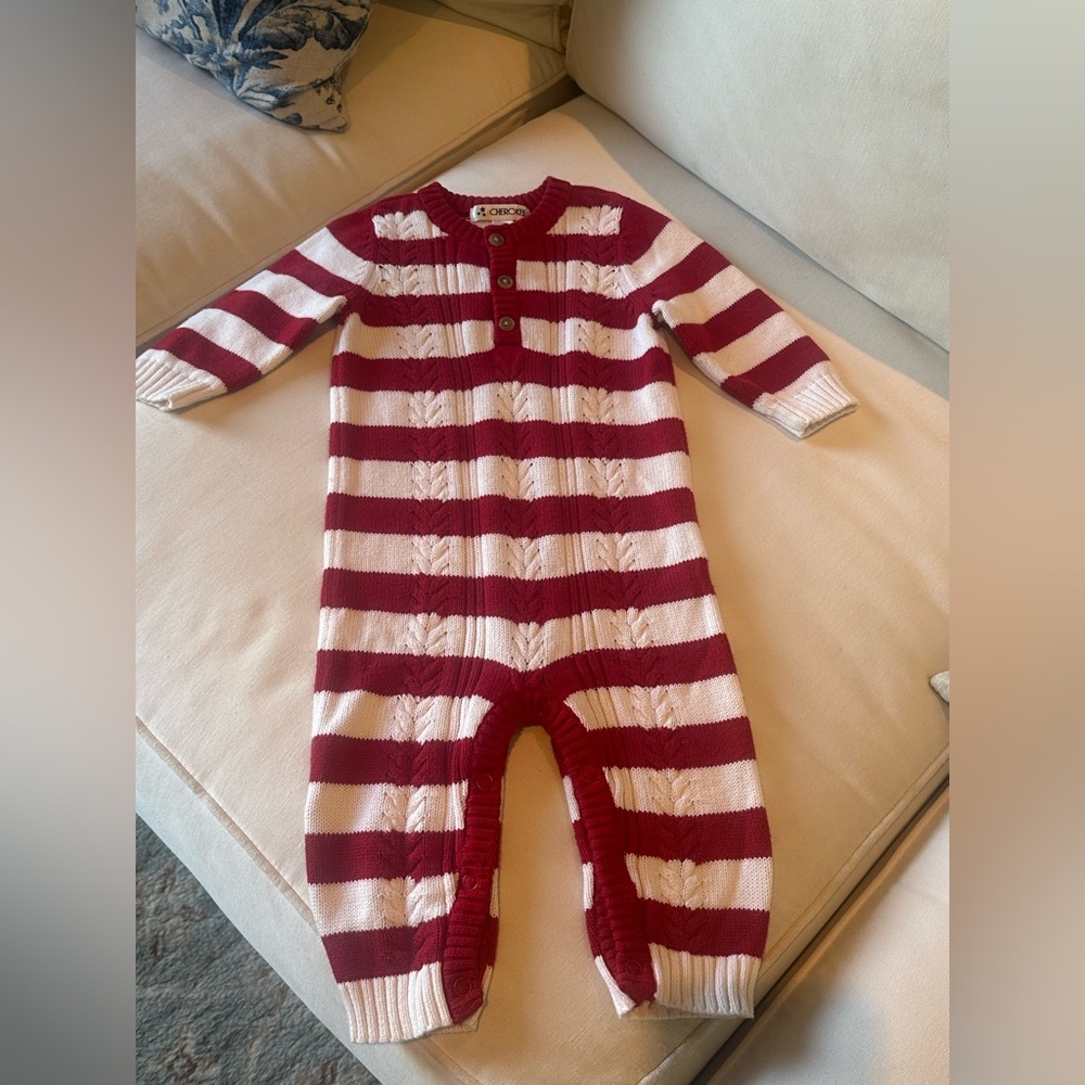 🇺🇸 Baby Boys Sweater Onepiece Outfit